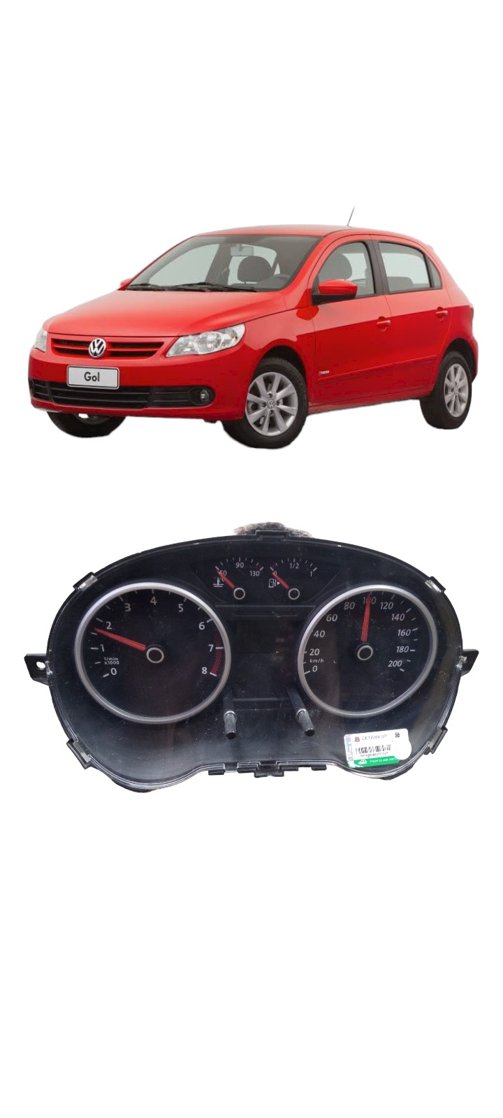 Painel Instrumento Vw Gol G5 Voyage Saveiro  Preto