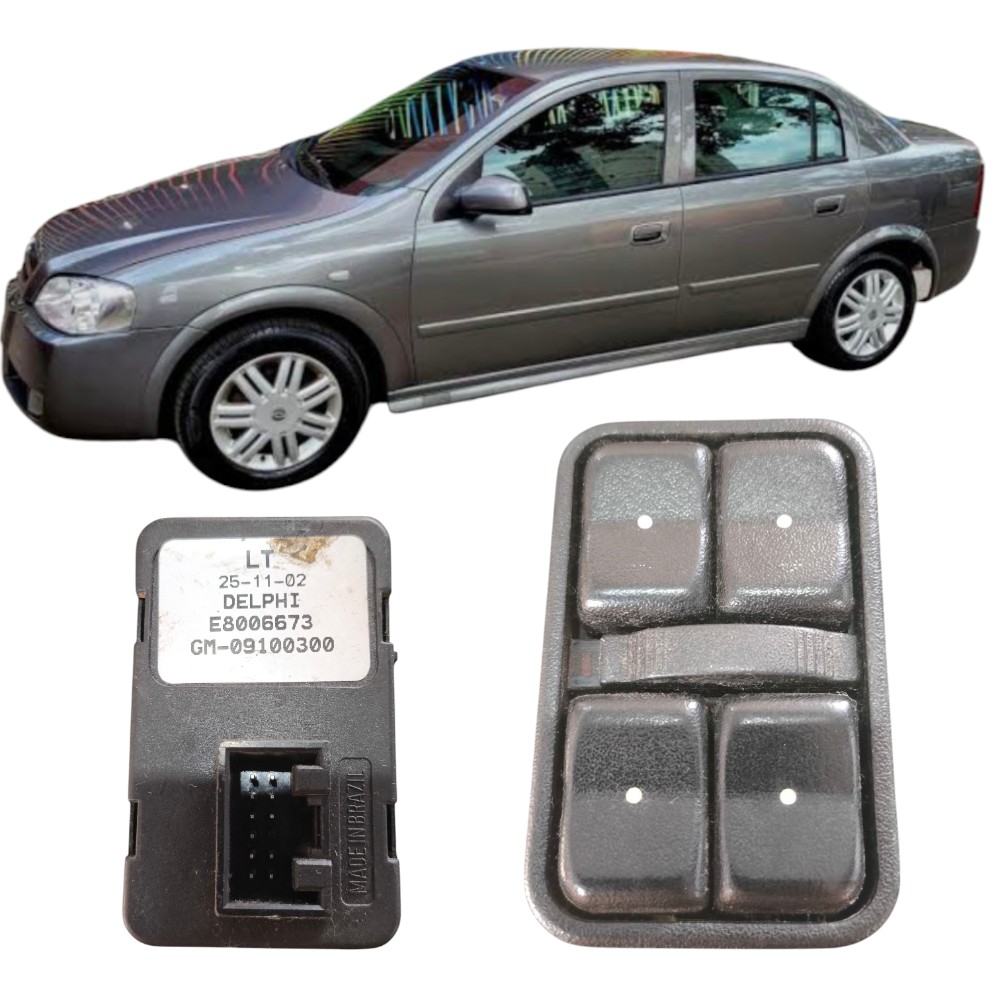 Botao vidros elétricos gm astra zafira 1998 ao 2011 09100300