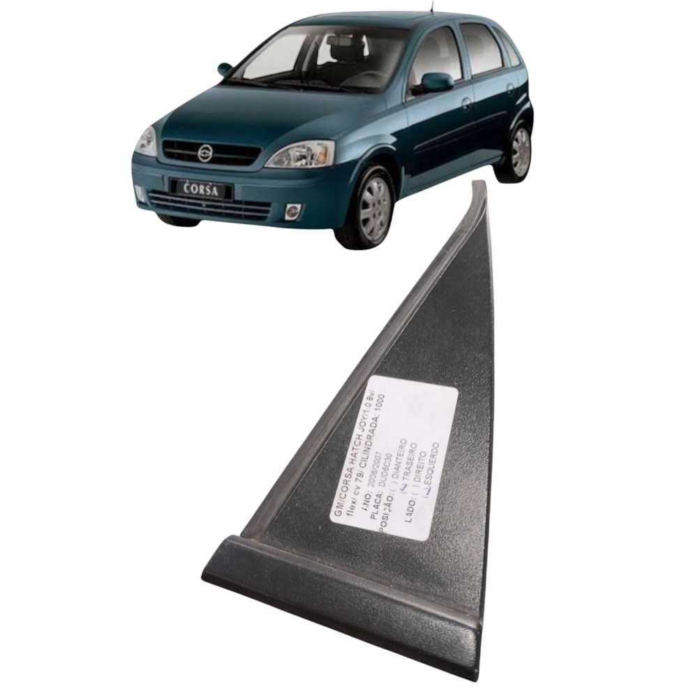Moldura Porta Acabamento Interna Traseiro Corsa 2002 A 2008 Preto