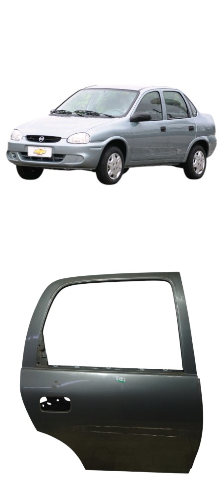 Porta Traseira Direita Chevrolet Corsa Classic 2003 Original Traseira Direito Cinza