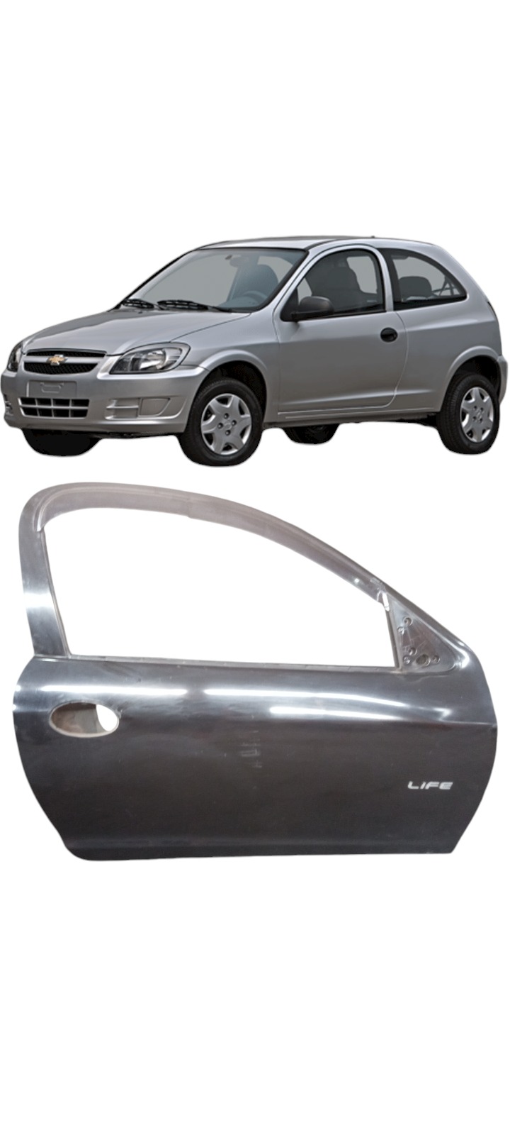 Porta Direita Gm Celta 2009 Original 2portas So Lata Dianteira Direito Preto