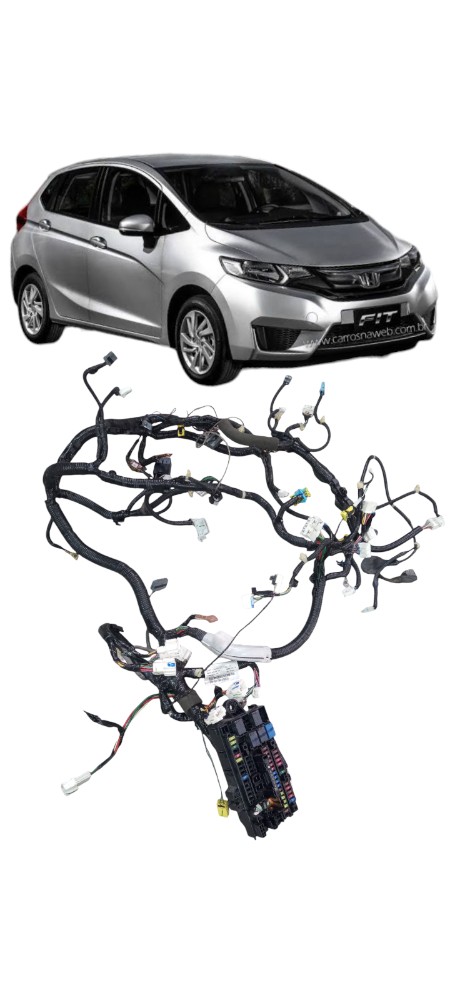 Chicote Painel Com Caixa Fusível Honda New Fit 2015 A 2020