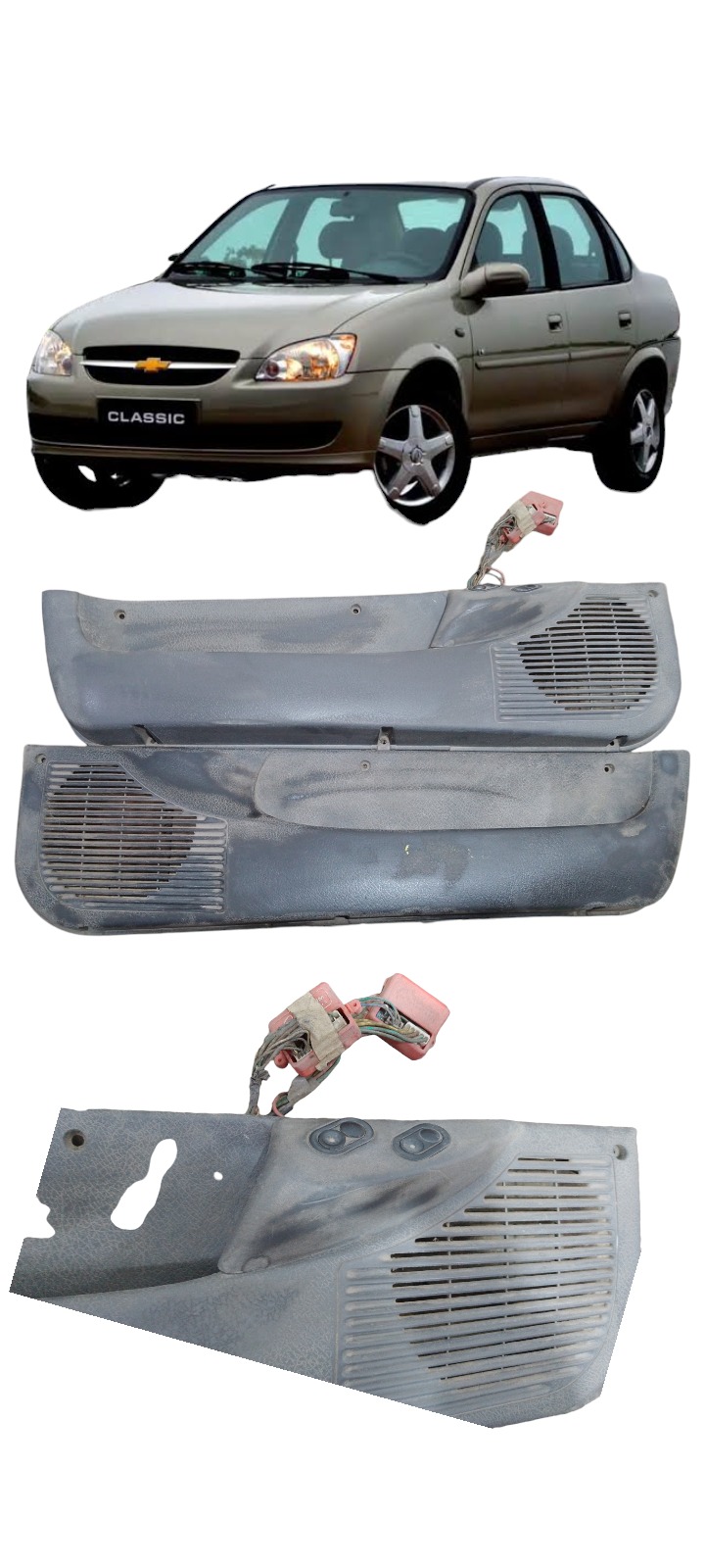 Par Porta Objetos 4p Gm Classic Corsa  Dianteira Esquerda/direita Preto