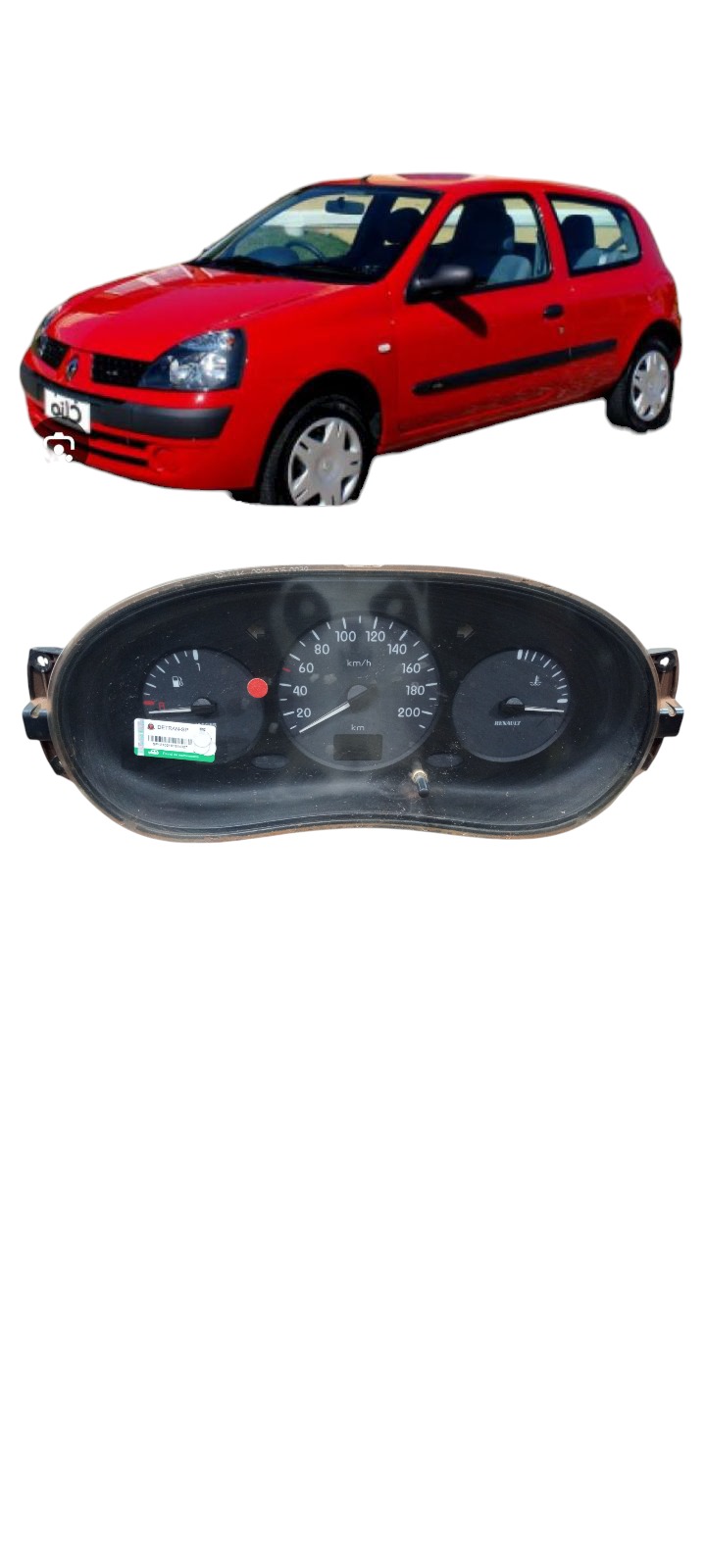 Painel Instrumento Renault Clio 1.0 16v 2003 A 2004 Preto