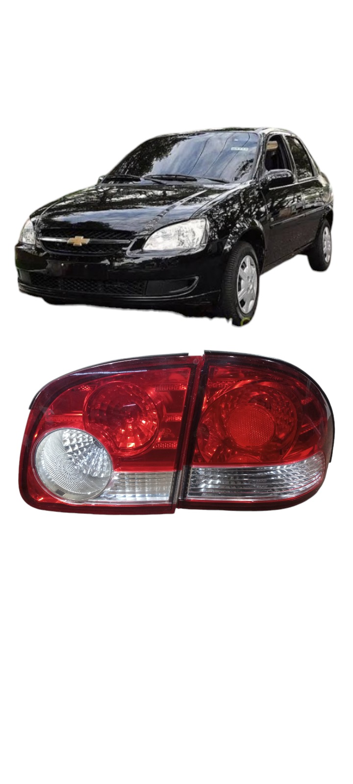 Par Lanterna Traseira Direita Gm Classic Ls 2011 Direito Vermelho