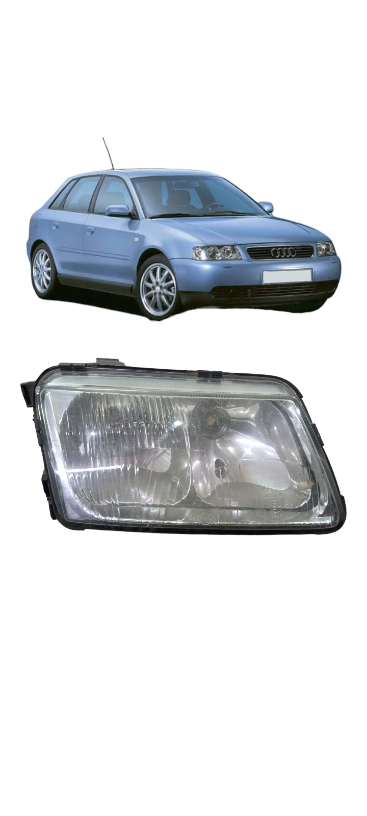 Farol Direito Audi A3 1997 A 2000