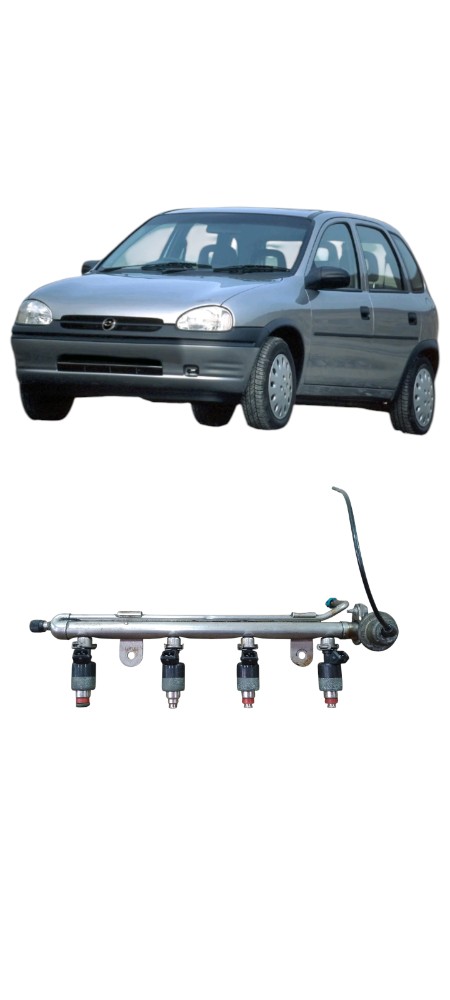 Flauta C/ Bico Injetor Gm Corsa 1.0 8v Gasolina 1996 A 2000