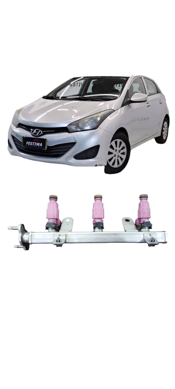 Flauta Bico Injetor Injeção Injetor Hyundai Hb20 2010 A 2019