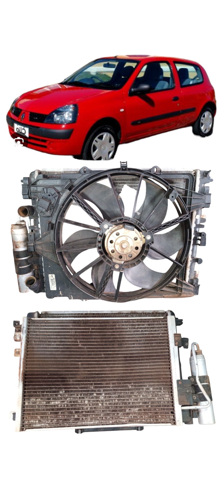 Kit Radiador Ventoinha Renault Clio 1.0 16v 1999 A 2014