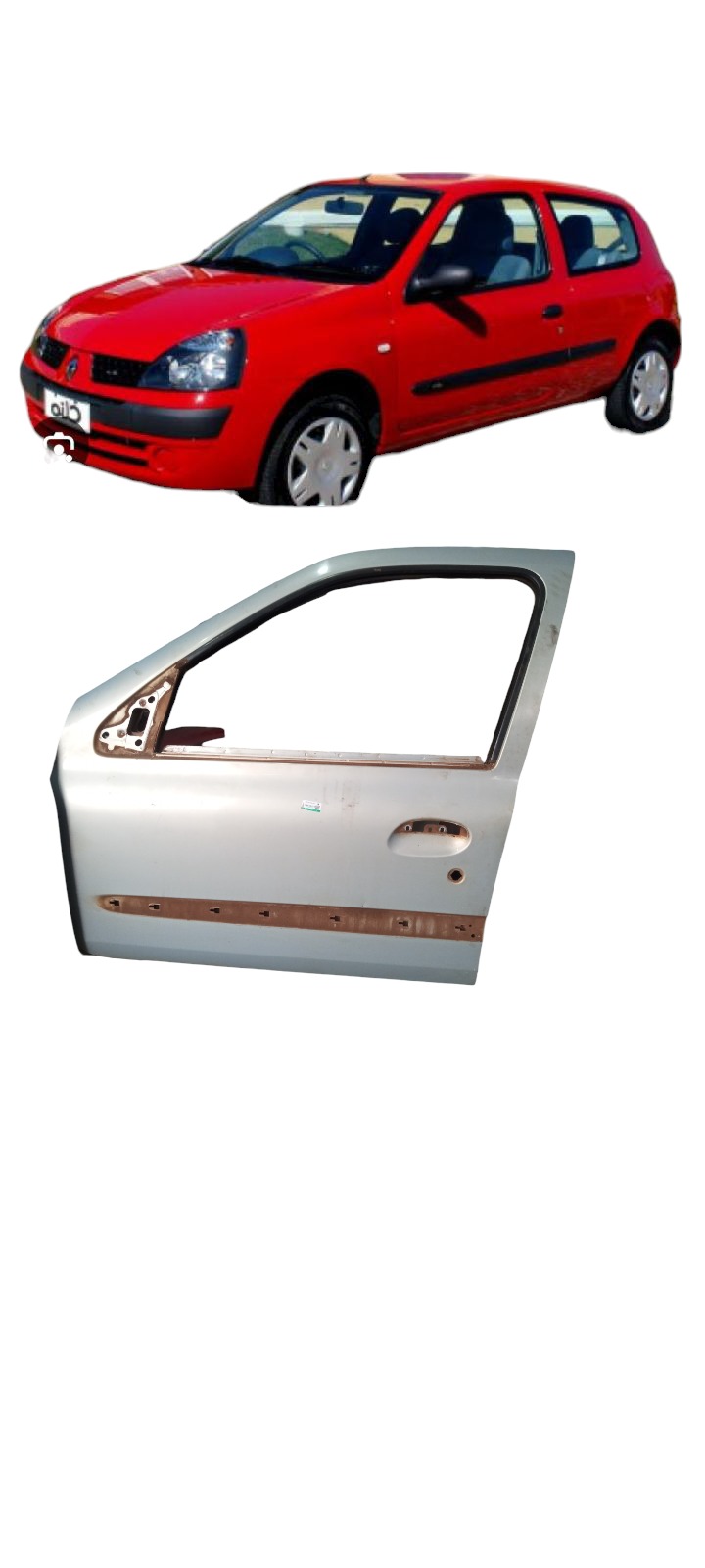 Porta Dianterira Esquerda Renault Clio Sedan 1.0 2003 A 2004 Dianteira Esquerda Prata