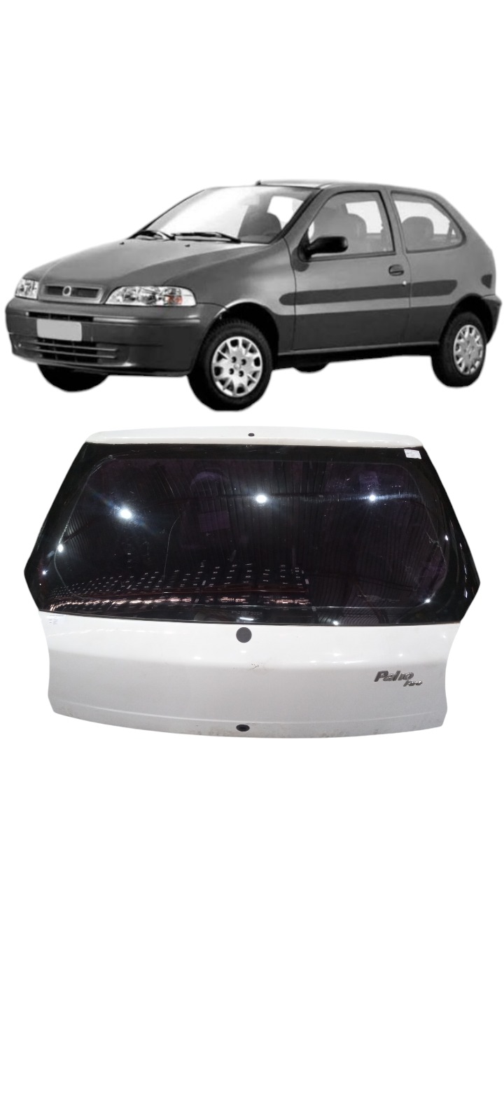 Tampa Traseira Fiat Palio Fire 1.0 2001 A 2004 Branco