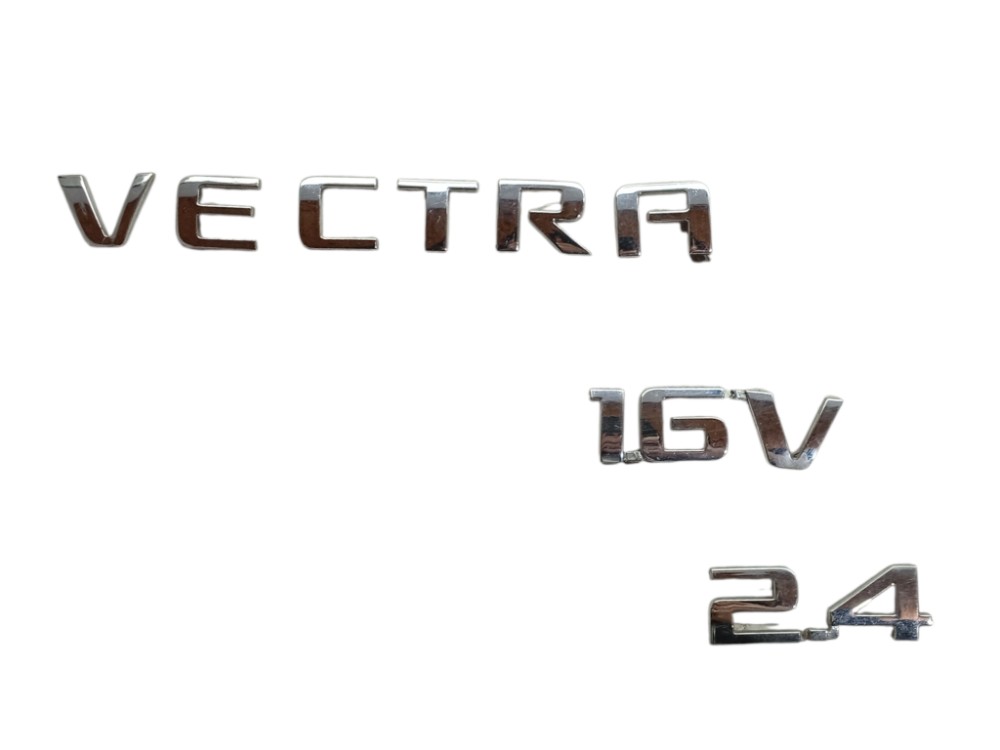 Emblema Vectra 2.4 16v 2006 2008 2010 2012 Letras Cromadas Prata 1