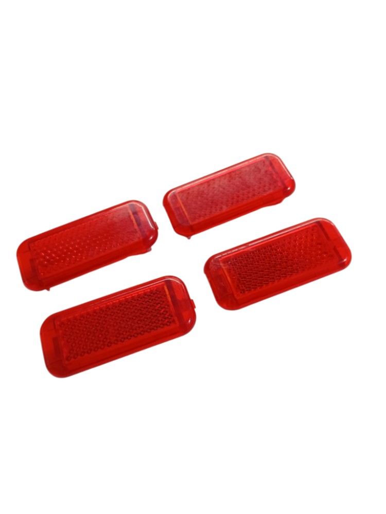Jogo Refletor Olho Gato Porta Touareg 2008 2009 2010 Vermelho 3