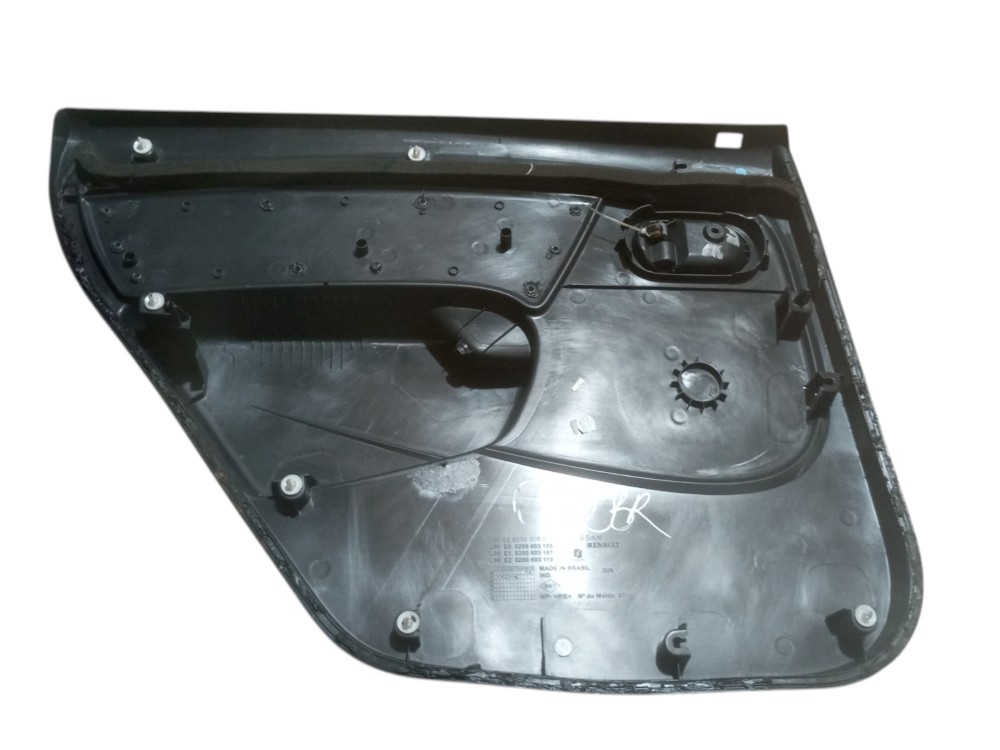Forro Porta Renault Logan 2008 2012 Traseiro Direita Preto 4