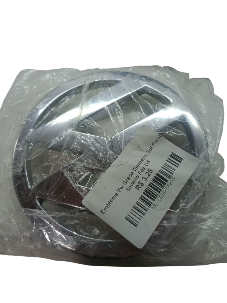 Emblema Grade Gol Parati Saveiro Fox G4 2001 2010 Volkswagen Prata 5