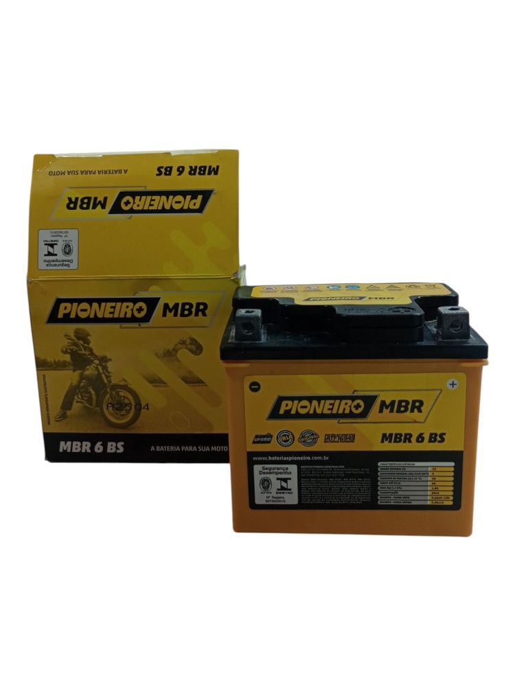 Bateria Moto Honda Elite 150 Biz 125 160 6ah Direito Mbr 6bs 5