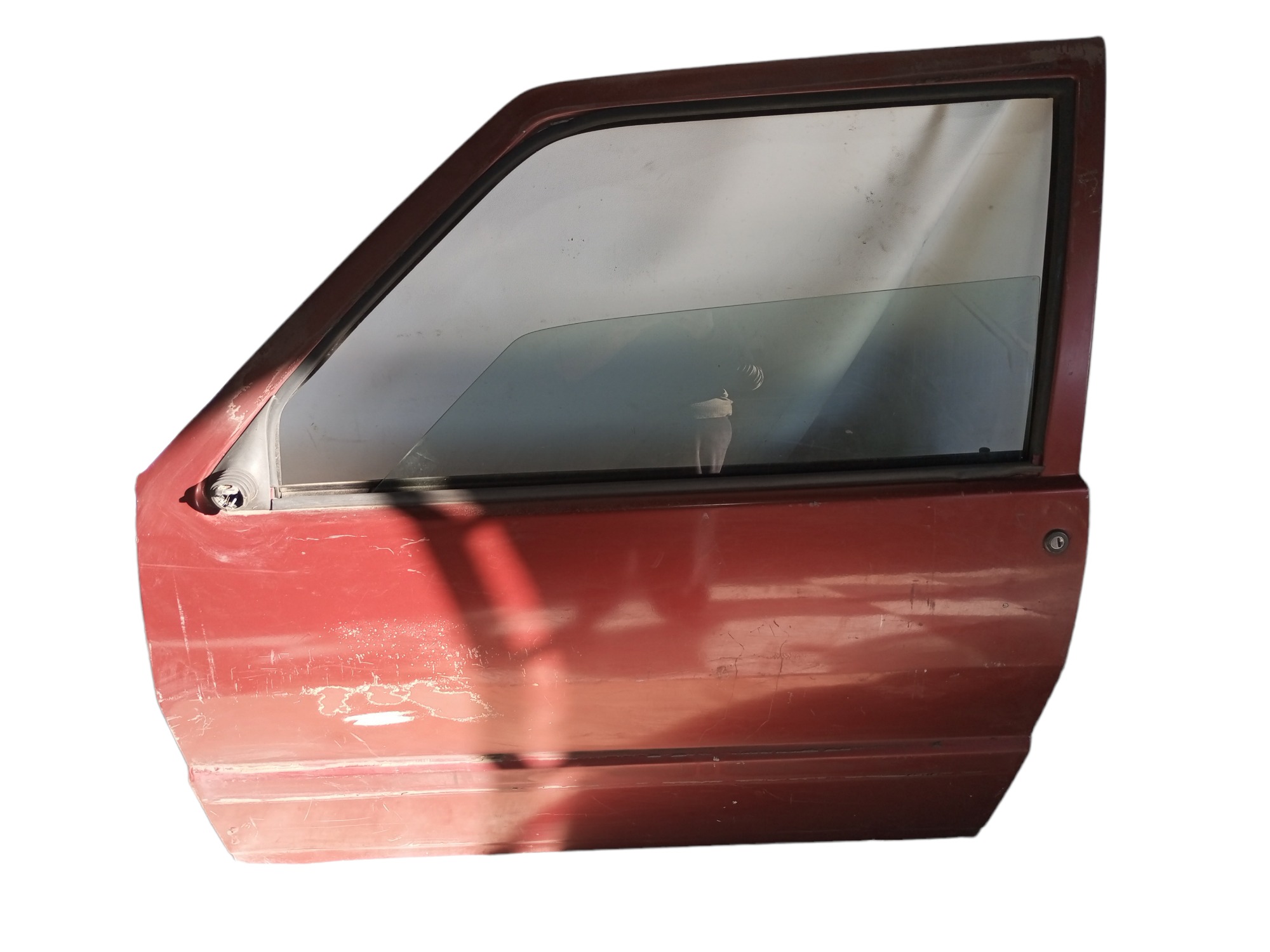 Porta Fiat Uno Mille 2008 2009 Dianteira Esquerda 2 Portas  Dianteira Esquerda Vermelho 1