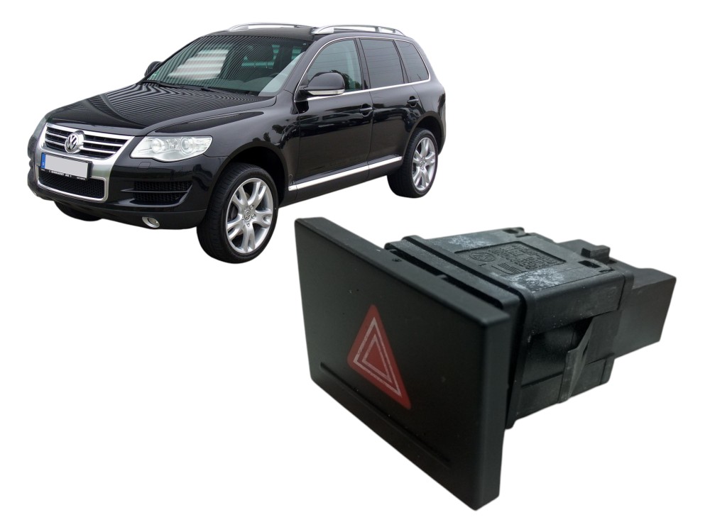 Botao Alerta Touareg 2005 2010 2015 Pisca Usado Volkswagen Preto 1