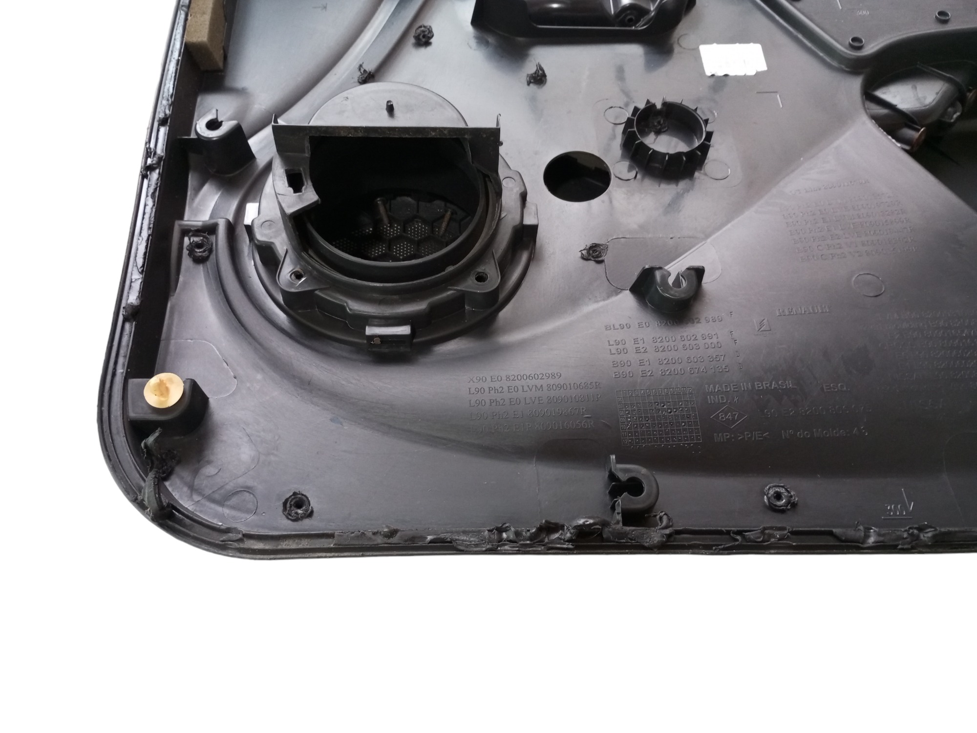 Forro Porta Renault Sandero 2008 2013 Dianteiro Esquerdo Cinza 2