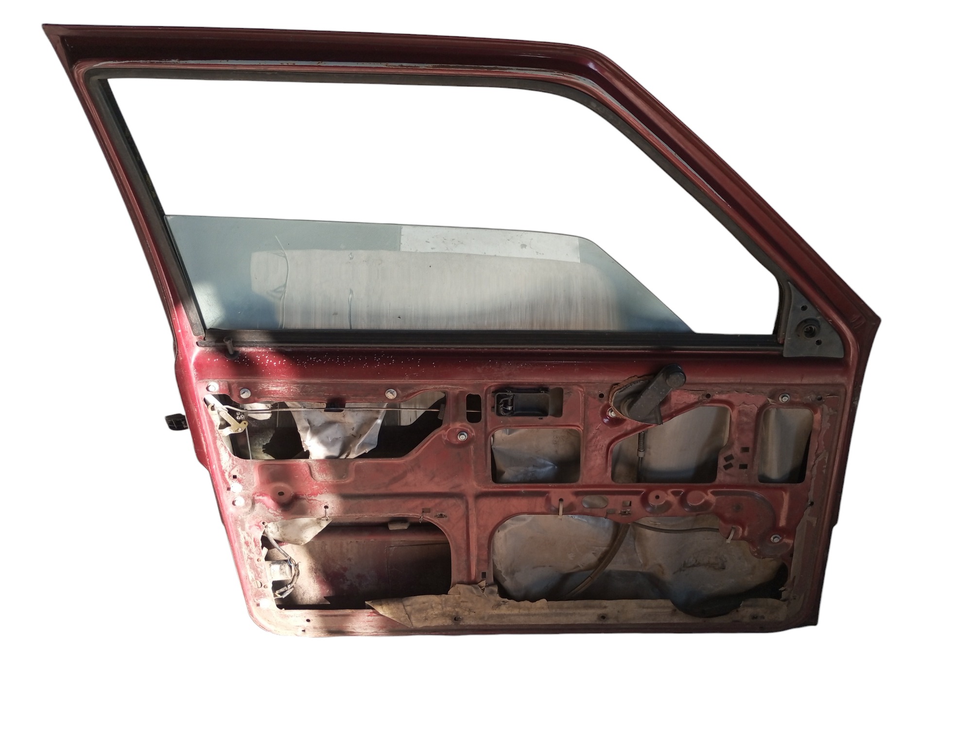 Porta Fiat Uno Mille 2008 2009 Dianteira Esquerda 2 Portas  Dianteira Esquerda Vermelho 9