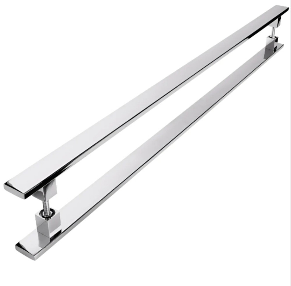 Puxador Barra Chata 100cm Entre Furos 90cm Cromado