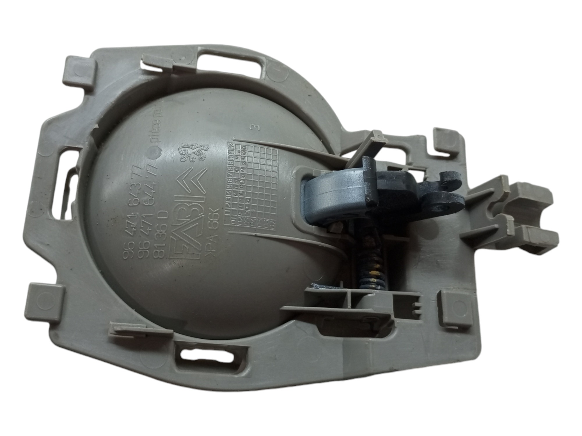 Maçaneta Interna Citroen C3 2003 2006 2009 2012 Lado Direito Cinza Dianteira/traseira 2