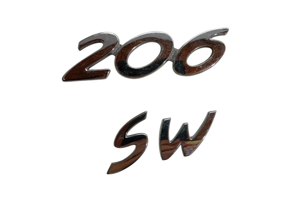 Emblema Tampa Traseira Peugeot 206 Sw 2001 2005 2008 Cinza 4