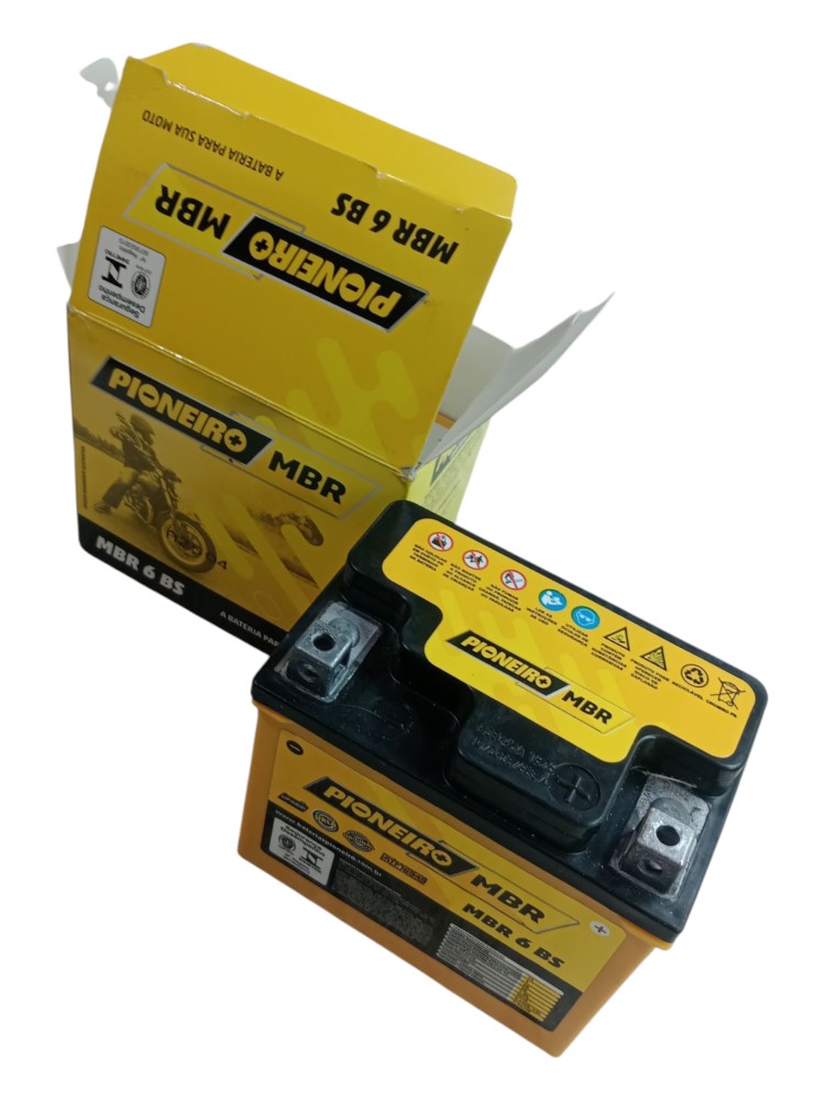 Bateria Moto Honda Elite 150 Biz 125 160 6ah Direito Mbr 6bs 3