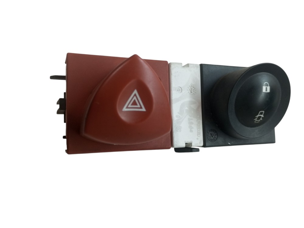 Botao Pisca Alerta Trava Porta Renault Megane 2007 2012  Preto Com Vermelho 5
