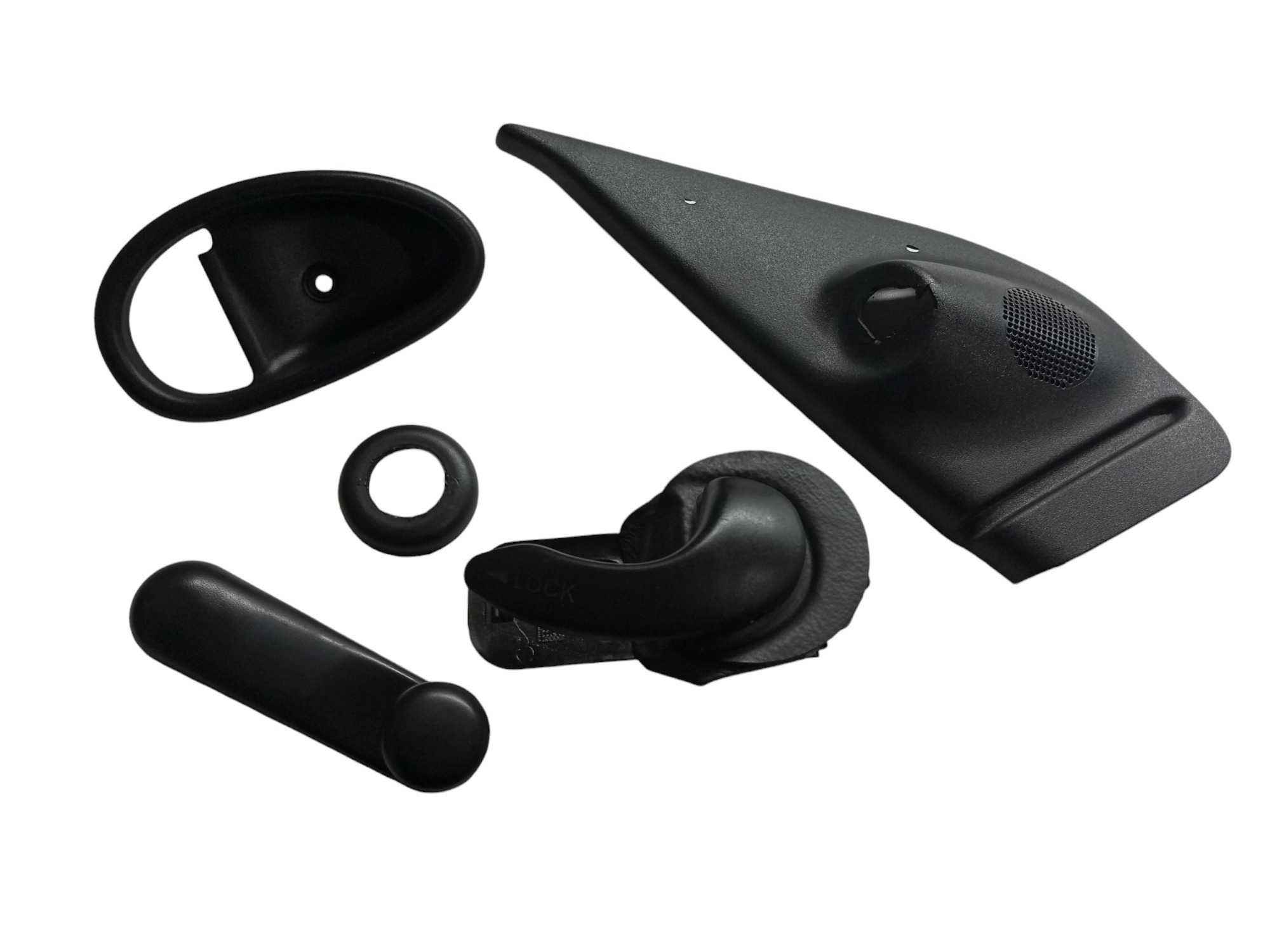 Macaneta Acabamento Retrovisor Palio 2002 2008 Kit Porta  Preto Dianteira 2