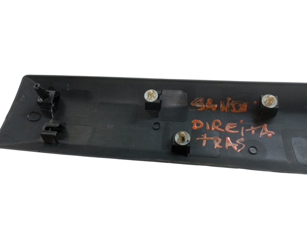 Friso Porta Sandero 2007 2009 2011 Traseira Direita Usada Preto 6