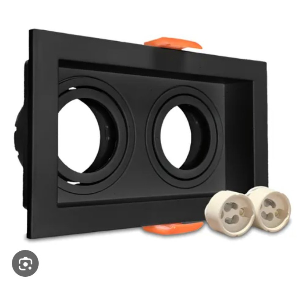 Kit Spot Embutir Duplo Recuado Retangular Ar70 Ajustavel