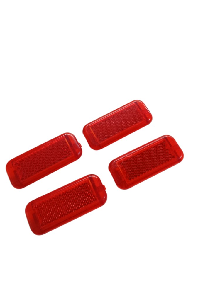 Jogo Refletor Olho Gato Porta Touareg 2008 2009 2010 Vermelho