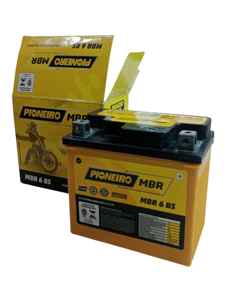 Bateria Moto Honda Elite 150 Biz 125 160 6ah Direito Mbr 6bs 6