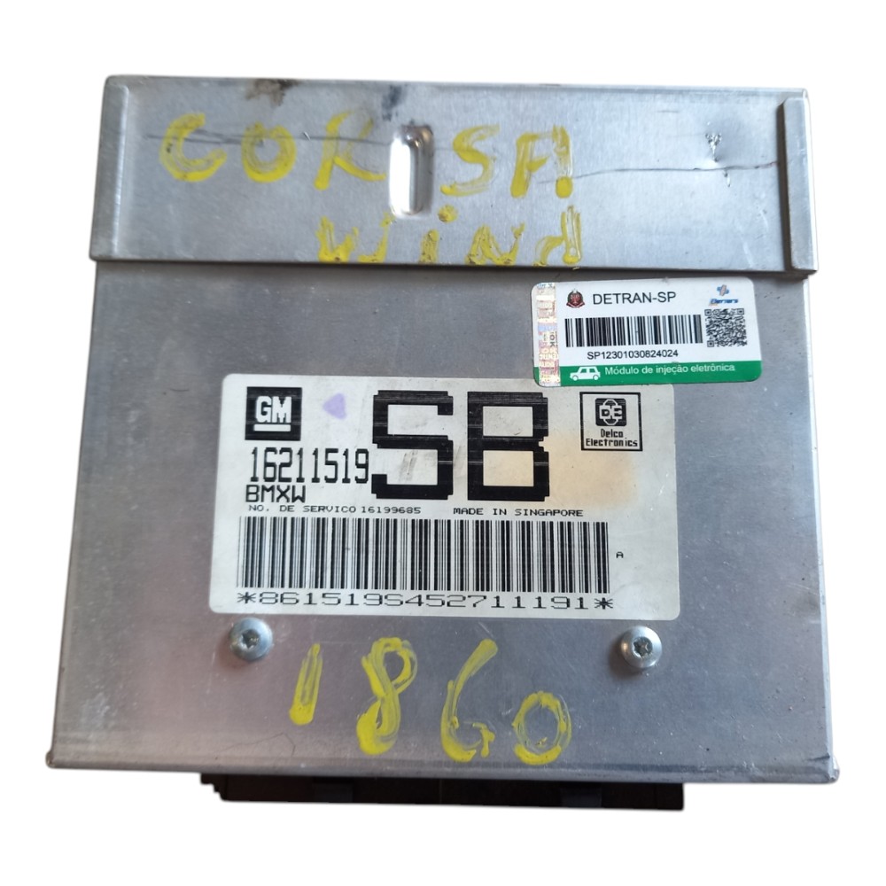 Modulo injeção 1.0 central 8v gm corsa 1994 a 1996 7