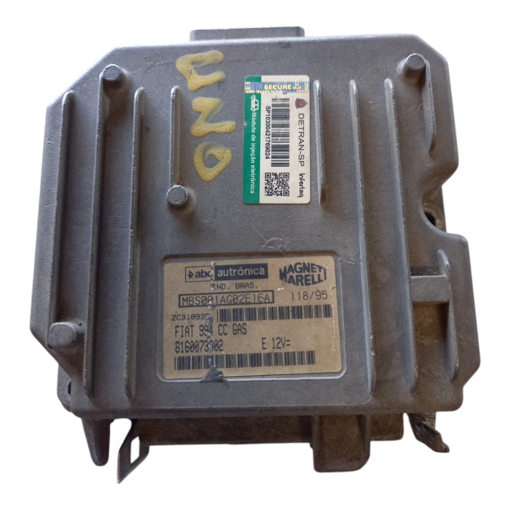 Módulo injeção eletrônica 1.0 8v fiat uno94/95mbs001ag02e16a 2