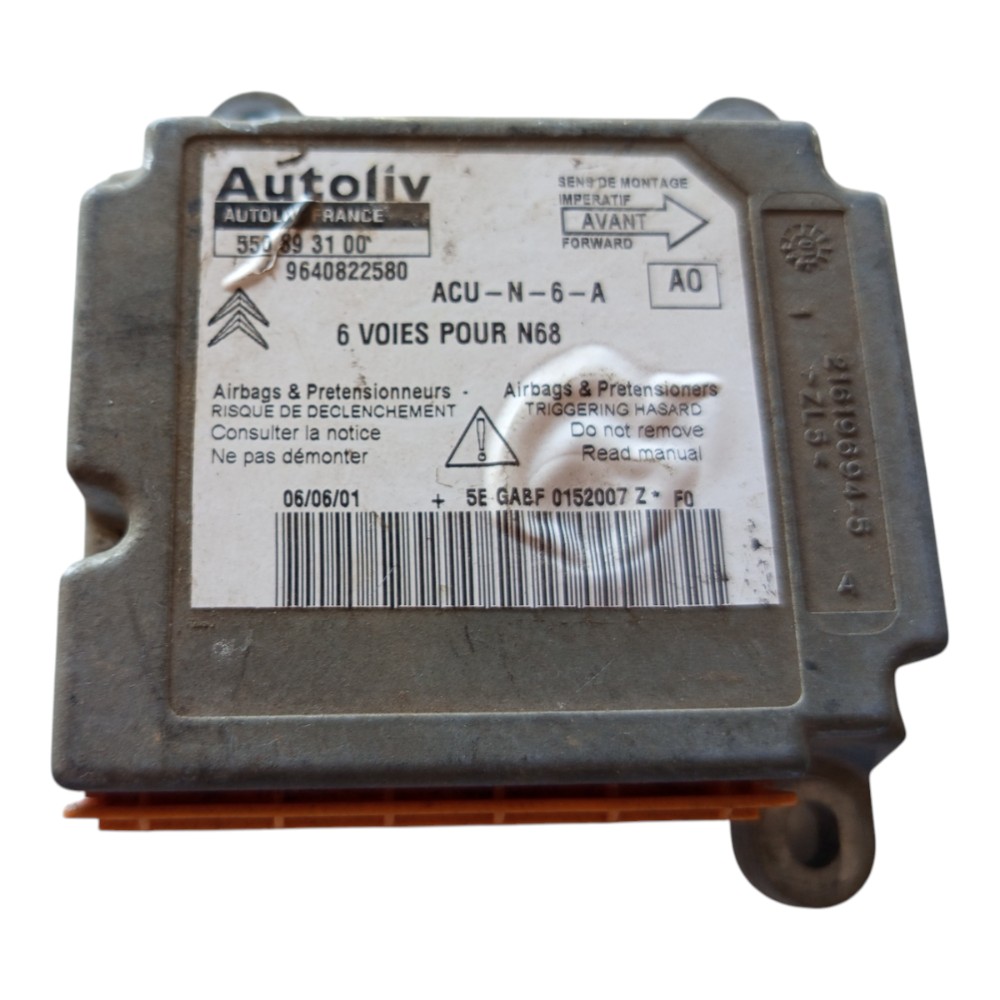 Módulo airbag picasso 2.0 16v orig citroen xsara 2001 a 2006 3