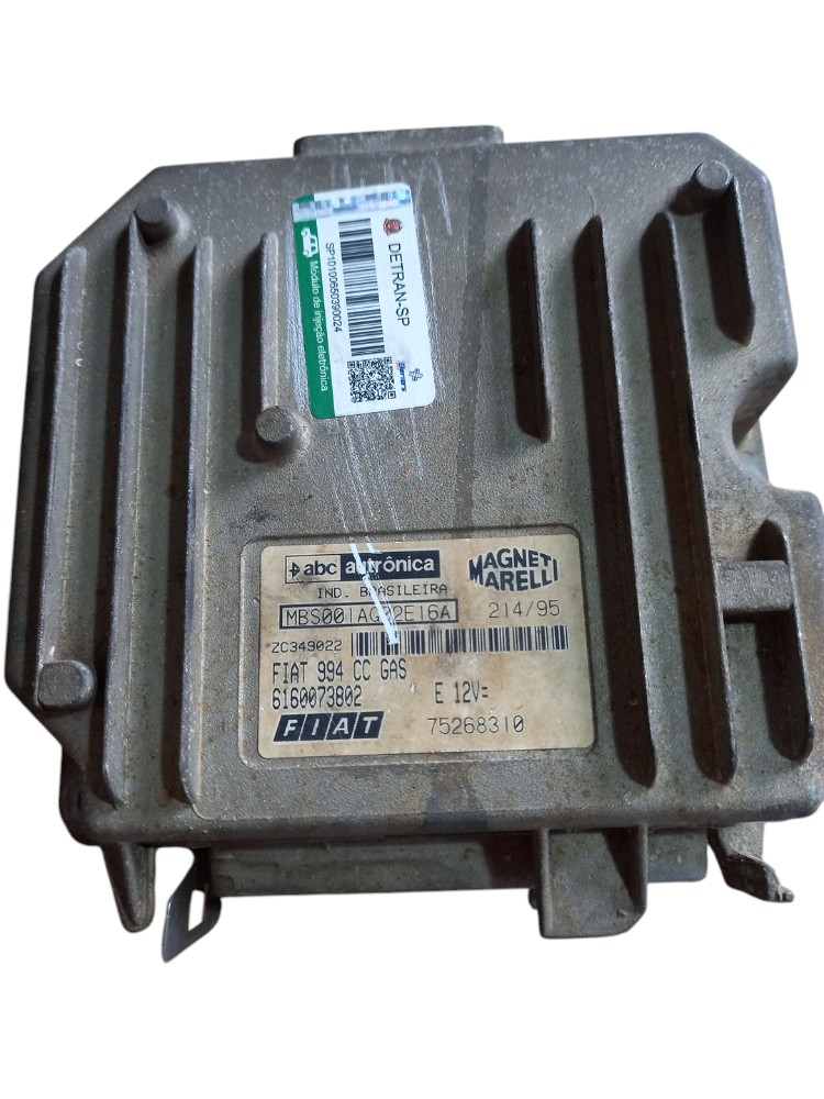 Módulo injeção1.0 8v fiat uno94/95 6160073802 mbs00iag02e16a 3