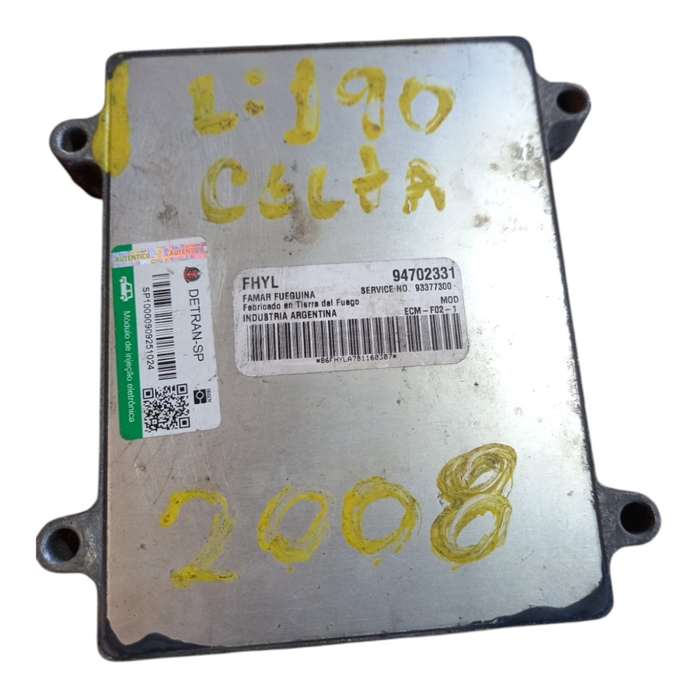 Modulo injeção 1.0 8v flex gm celta 08/10 94702331 FHYL ZU 5