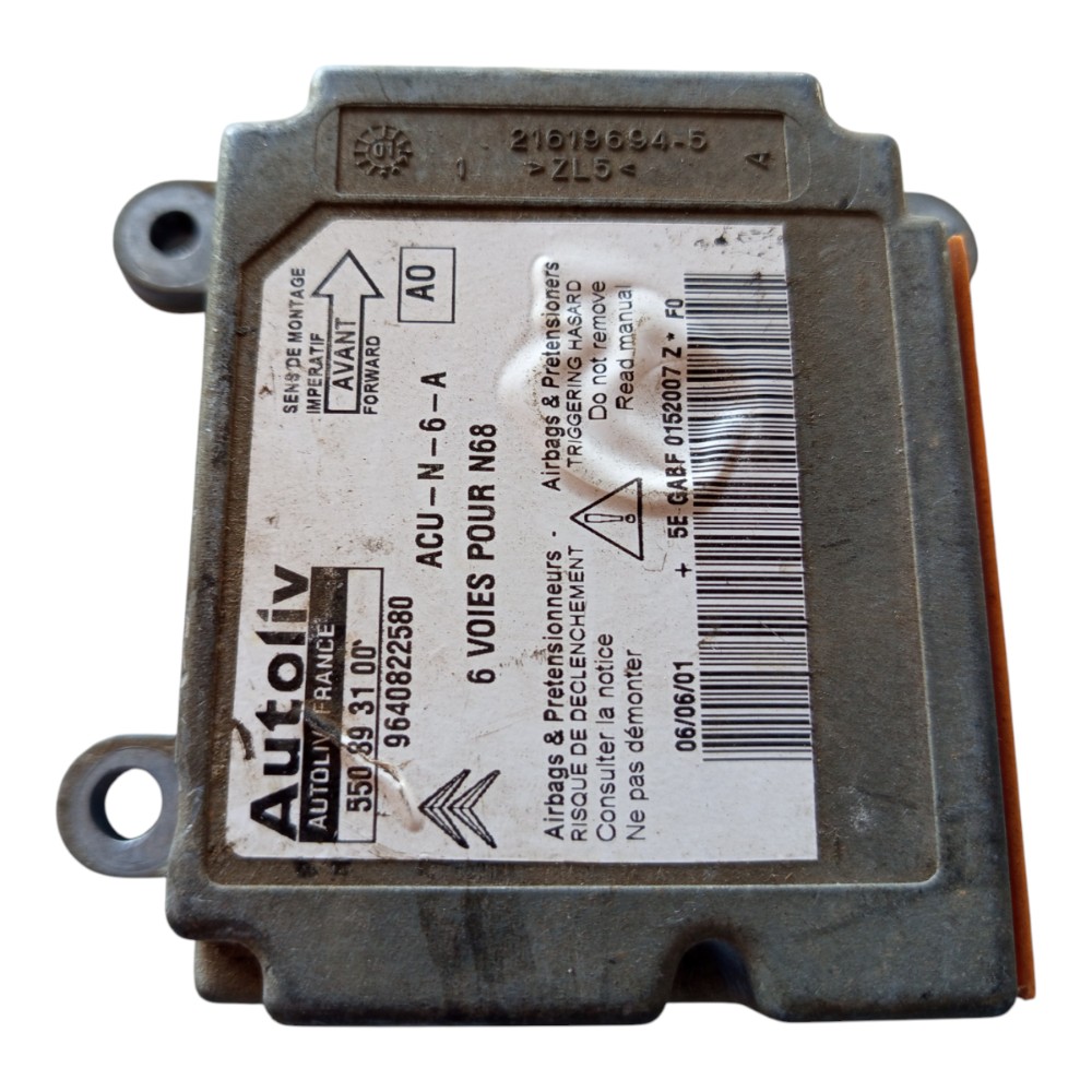 Módulo airbag picasso 2.0 16v orig citroen xsara 2001 a 2006 6