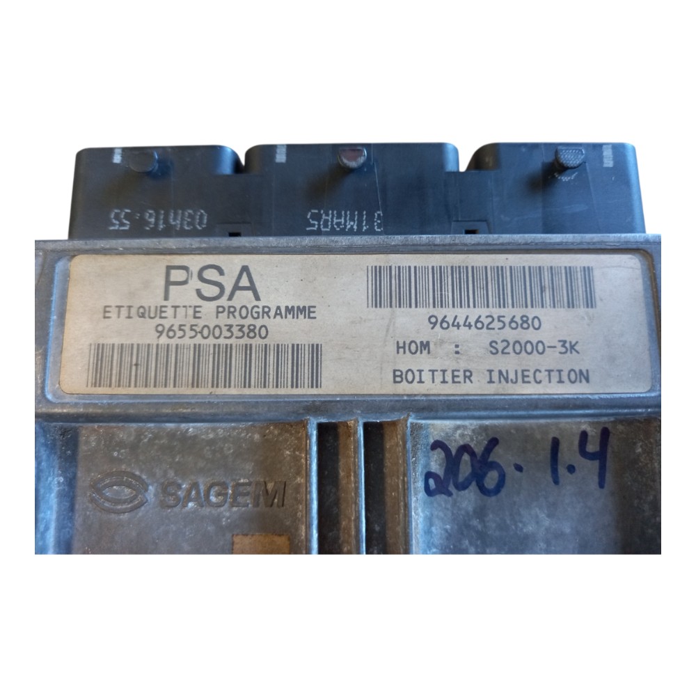 Módulo de injeção Peugeot 206 PSA 215848417 9655003380