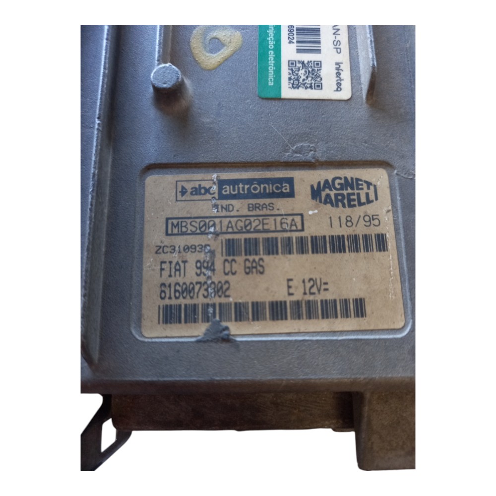 Módulo injeção eletrônica 1.0 8v fiat uno94/95mbs001ag02e16a