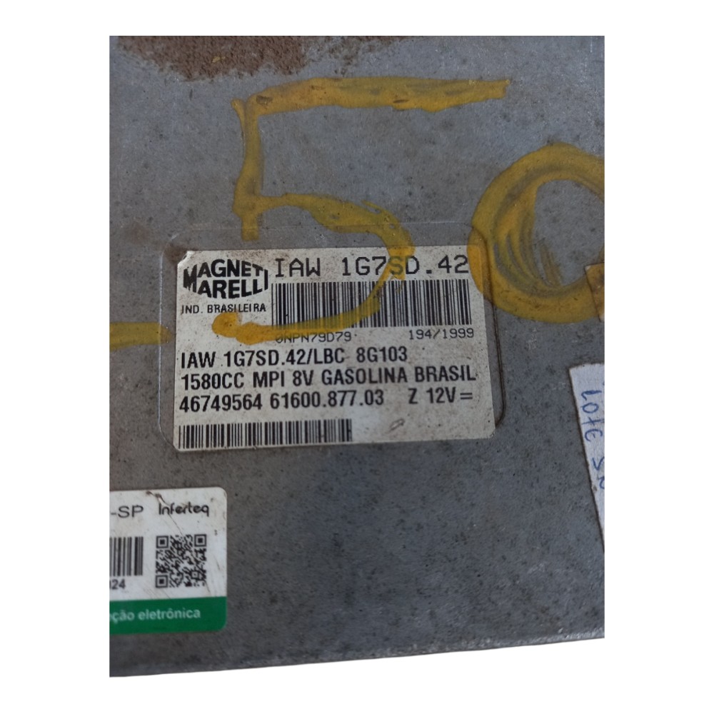 Módul injeção Fiat gas palio law 1g7sd42 46749564 6160087703 2