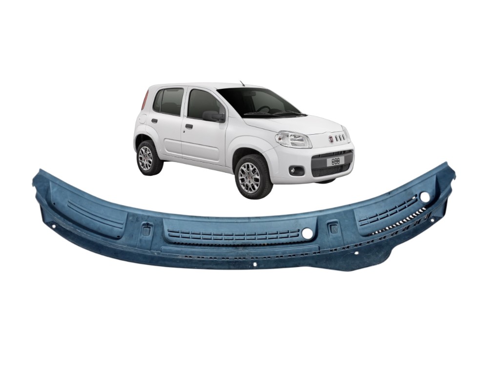 Acabamento Grade Churrasqueira Fiat Uno Vivace 2010 2016 Preto Fosco 1