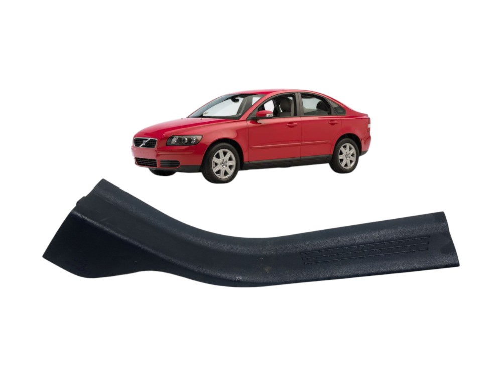 Acabamento Soleira Porta Traseira Esquerda Volvo S40 2007  Preto 1