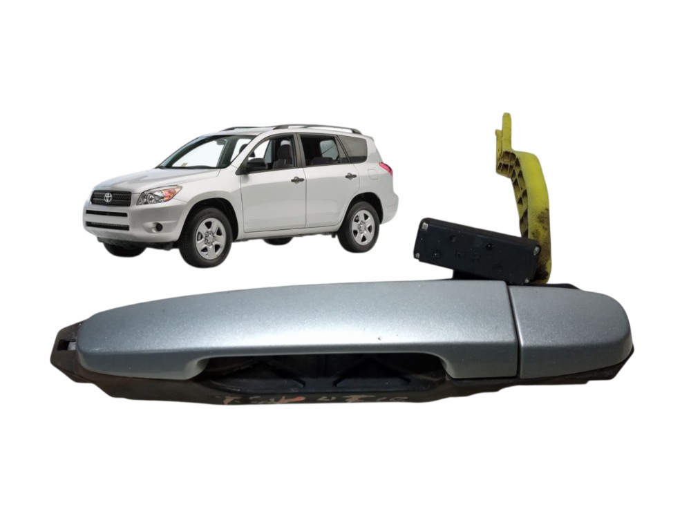 Macaneta Externa Porta Traseira Esquerda Toyota Rav4 2007 Prata Traseira 1
