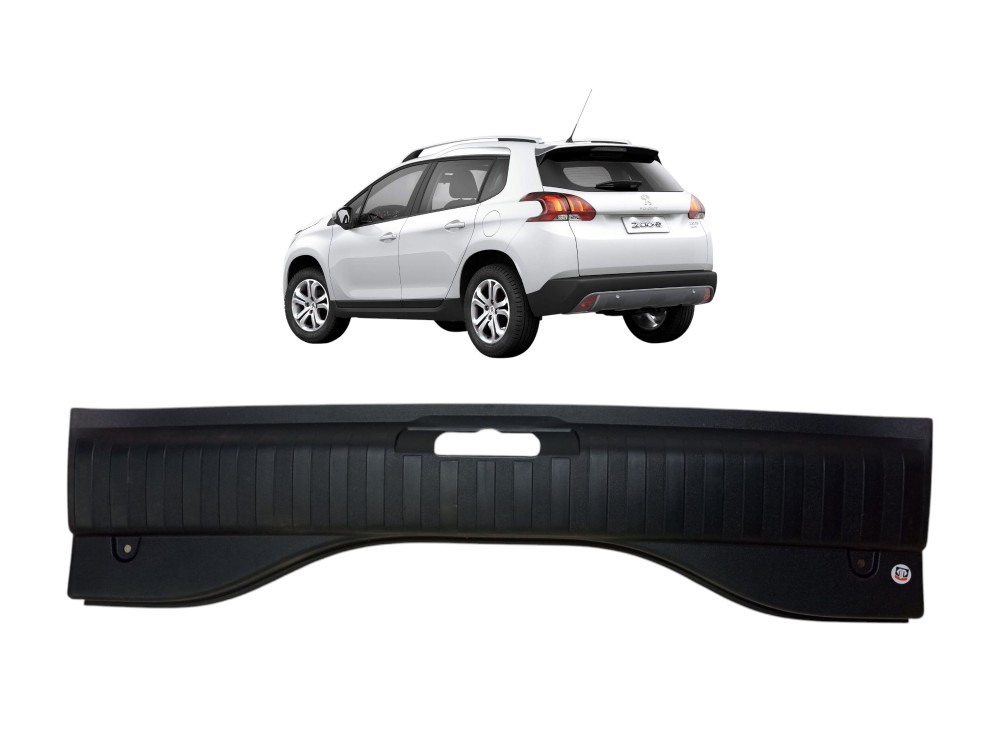 Acabamento Interno Soleira Porta Mala Peugeot 2008 2016 2020 Preto 1