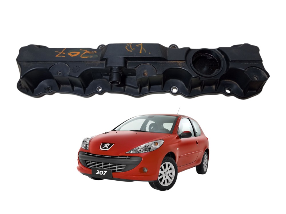 Tampa De Valvulas Lado Direito Peugeot 207 2009 2012 1.6 16v Preto 1