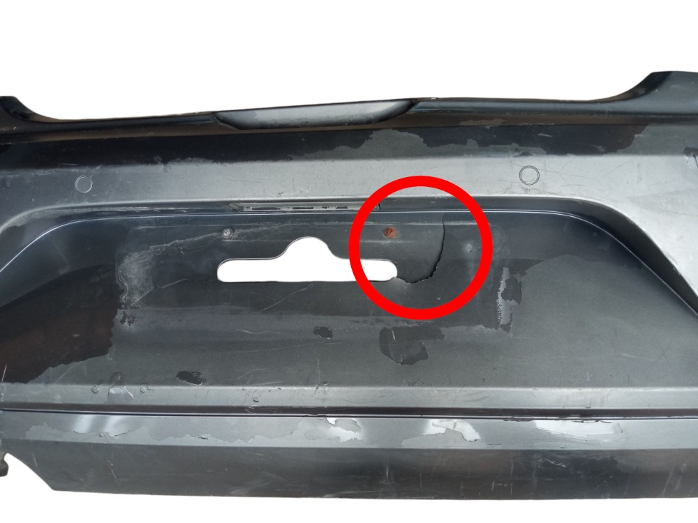 Grade Parachoque Traseiro Vw Gol G6 2012 2016 Original  Cinza Brilhante 3