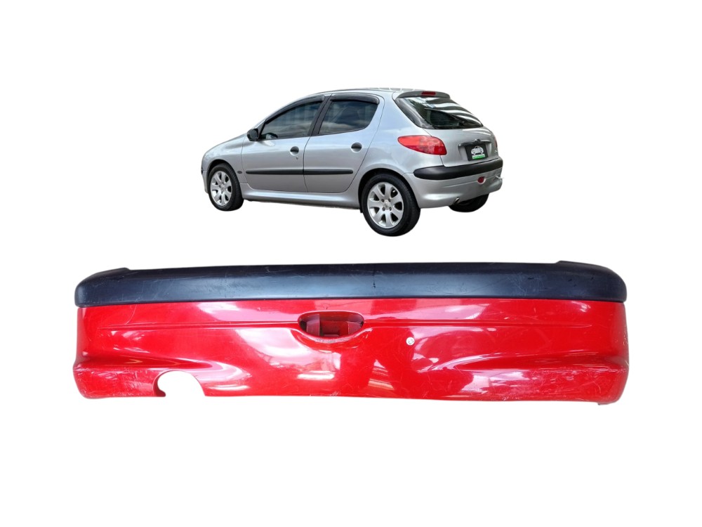 Parachoque Traseiro Peugeot 206 Hatch 2002 2008 1